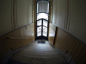 Stairs and door