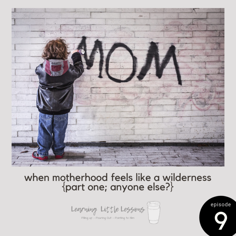 When Motherhood Feels Like a Wilderness; part one