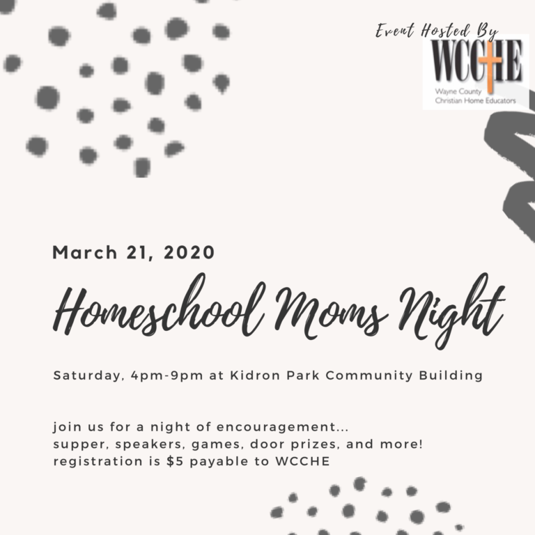 Homeschool Moms Night!