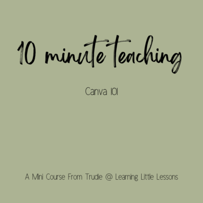 Ten-Minute Teaching - Canva