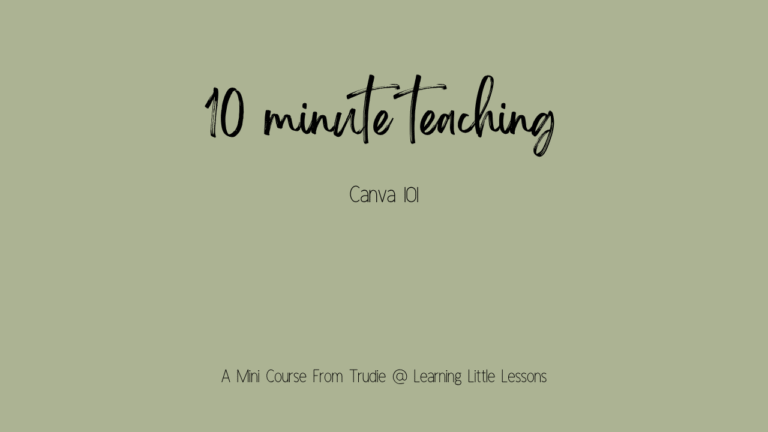 Ten-Minute Teaching – Canva