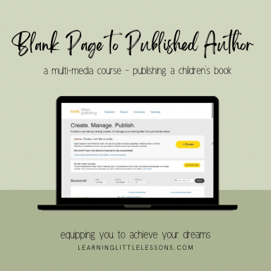 Blank Page to Published Author — Children’s Book